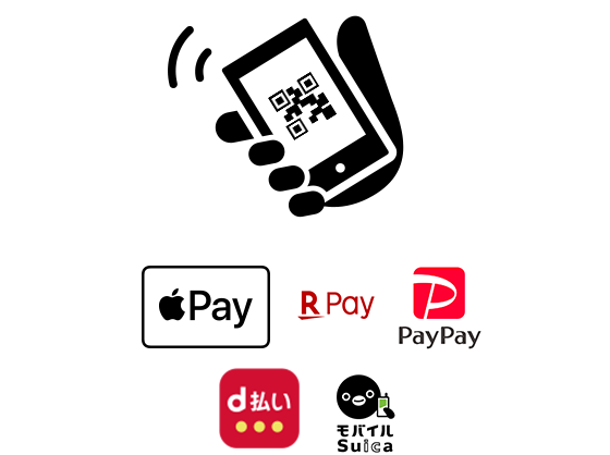 Apple Pay、楽天ペイ、PayPay、d払い、モバイルSuica