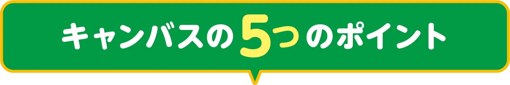 キャンバスの5つのポイント